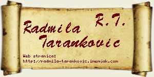 Radmila Taranković vizit kartica